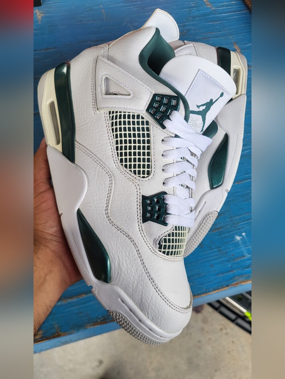 Nike Air Jordan 4 Retro Men’s Sneakers - White Green